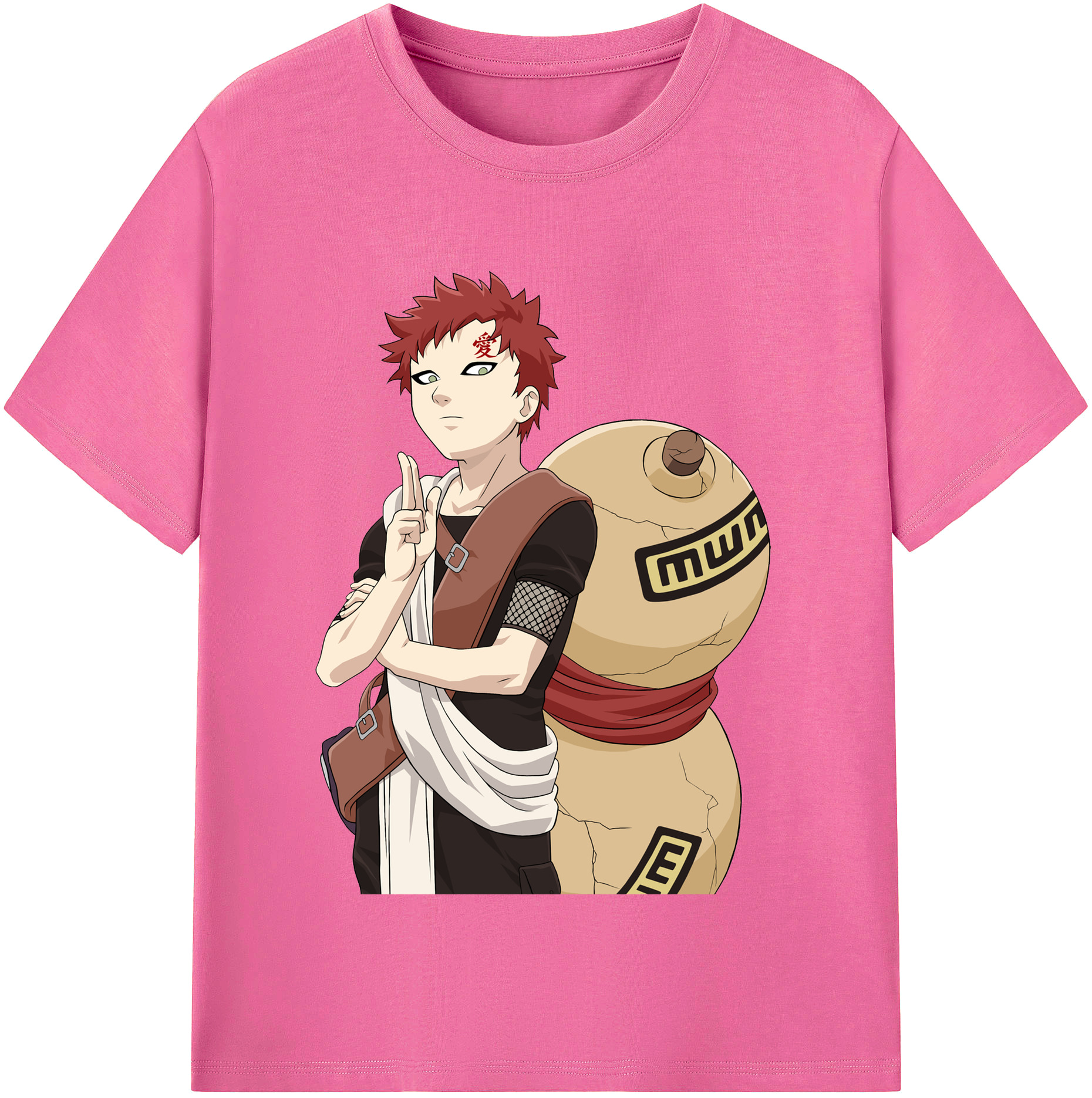 （画像用） NARUTO -ナルト- ガアラ Gaara レディースカジュアルプリントTシャツ（綿100％）